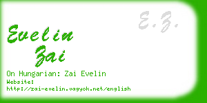 evelin zai business card